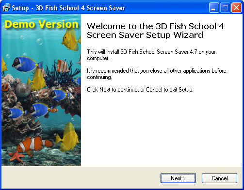 3D Fish School Screensaver 4 994