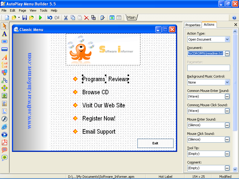 Autoplay Menu Maker Ware