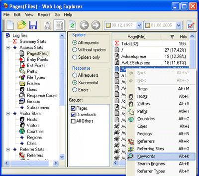 Web Log Explorer latest version - Get best Windows software