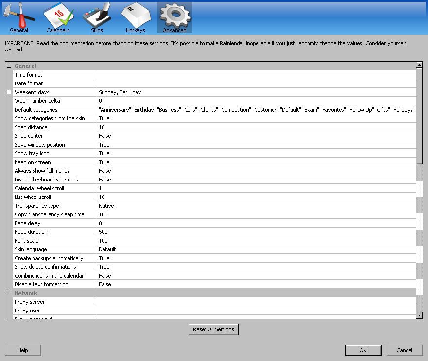 Rainlendar - Screenshot #20