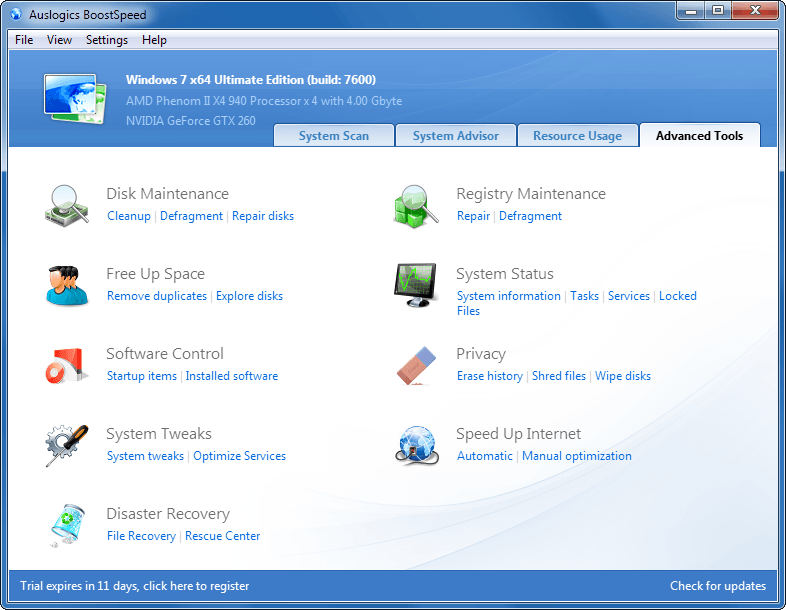 how to uninstall auslogics boostspeed