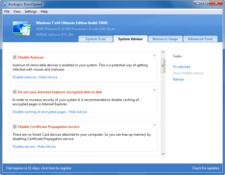 AusLogics BoostSpeed - Screenshot #22
