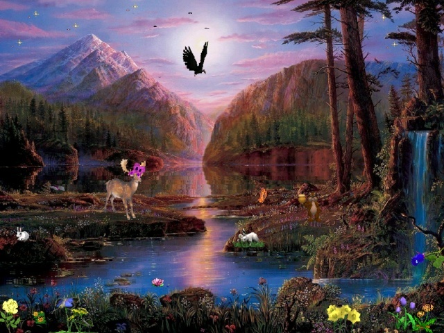 Fascinating Waterfalls Screensaver - Screenshot #1