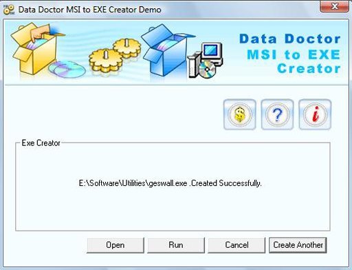 Data Doctor MSI to EXE Creator Demo - Screenshot #3