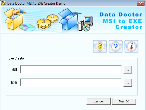 Data Doctor MSI to EXE Creator Demo - Screenshot #2