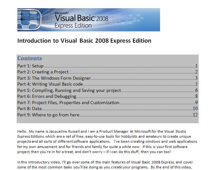Introduction to Visual Basic 2008 Express Edition - Screenshot #2