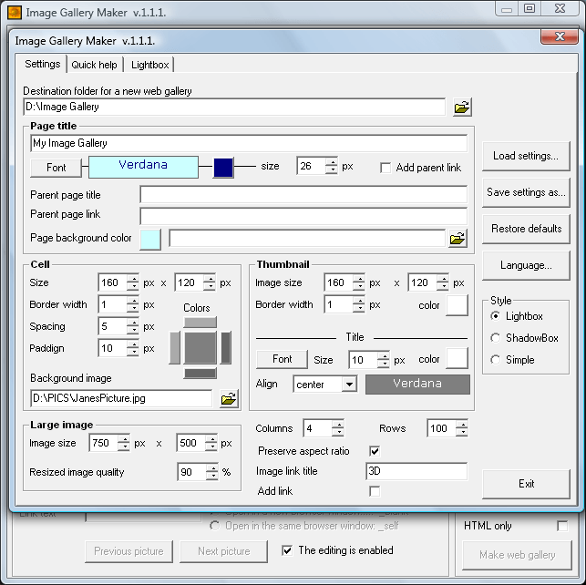 Image Gallery Maker latest version Get best Windows software