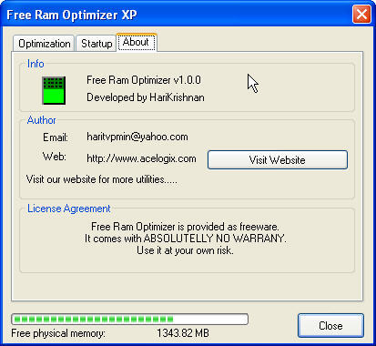 windows 7 free ram optimizer