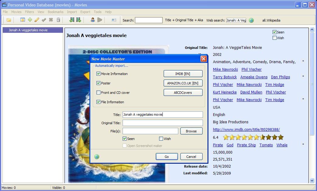 Personal Video Database latest version Get best Windows software