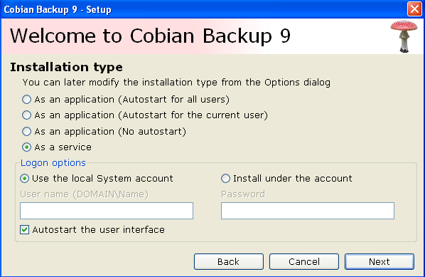 Настройка cobian backup для копирования 1с