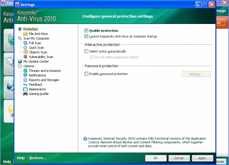 Kaspersky Anti-Virus 2010 - Screenshot #4