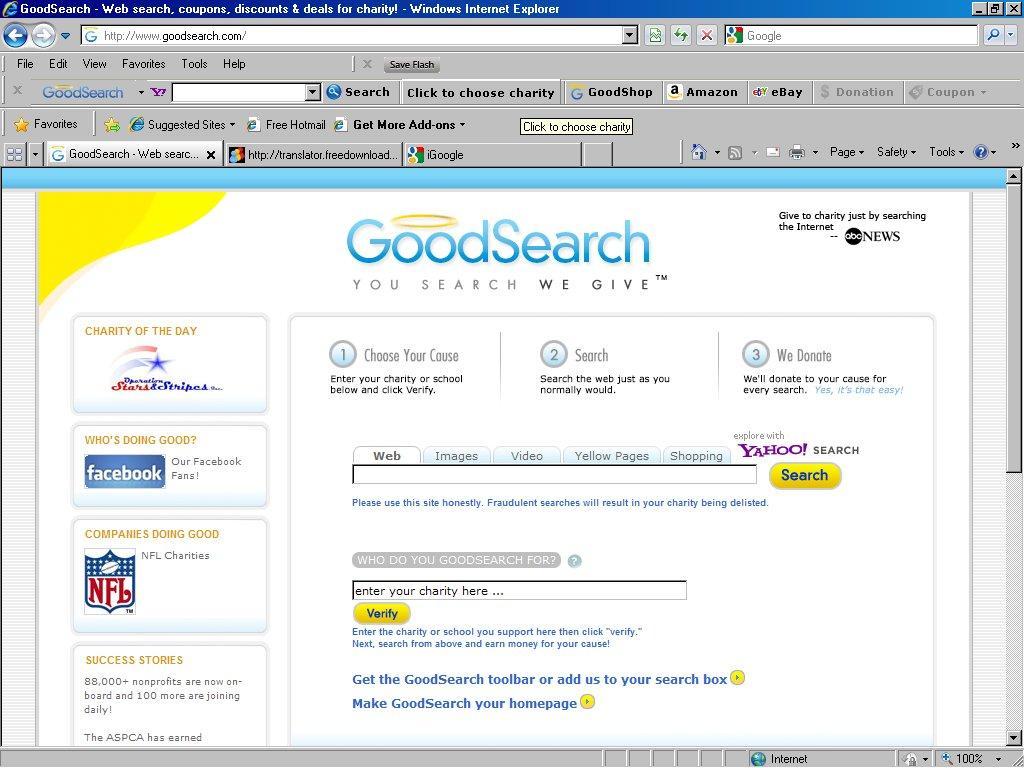 Goodsearch GoodSearch Toolbar latest version - Get best Windows software