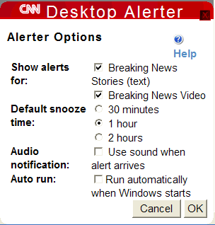 CNN.com Desktop Alerter - Screenshot #3