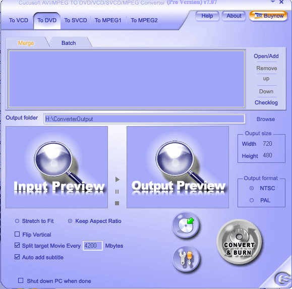 Cucusoft MPEG/MOV/RM/DivX/AVI to DVD/VCD/SVCD Creator Pro - Screenshot #2