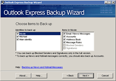 free email backup wizard