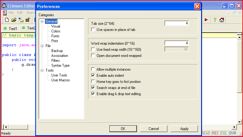 Crimson Editor latest version - Get best Windows software