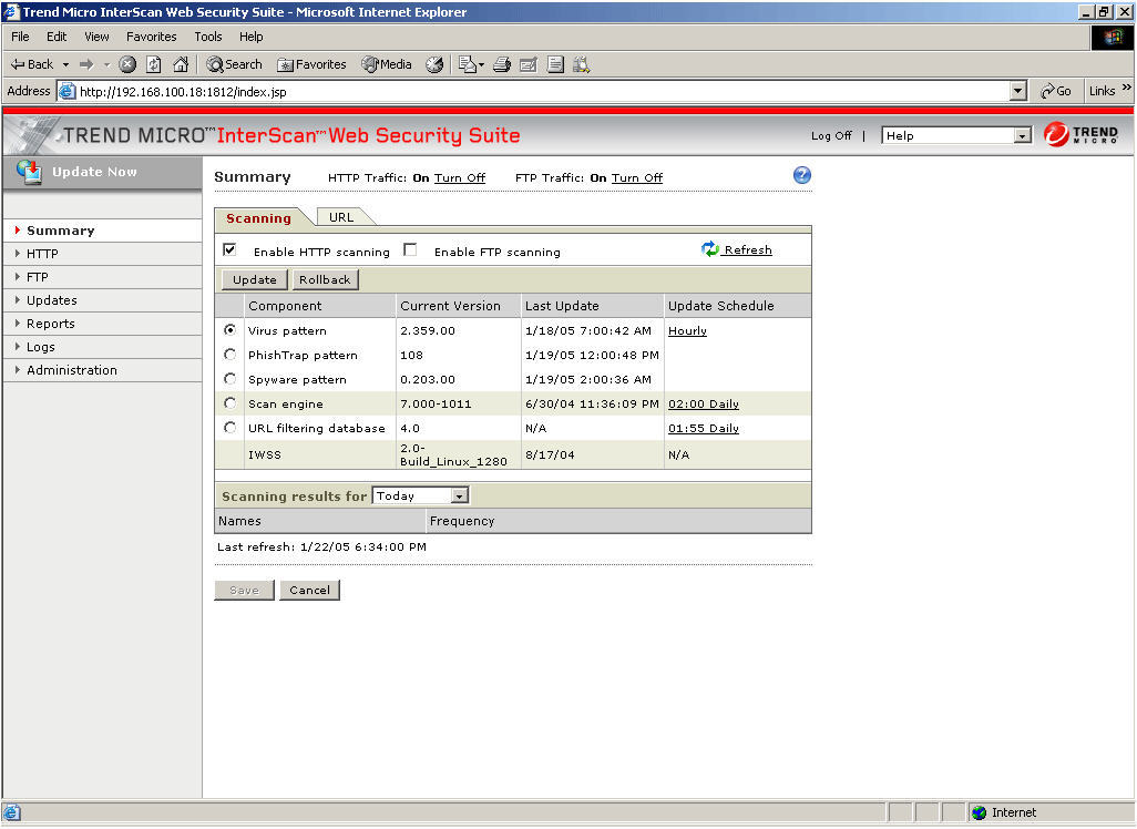 InterScan Web Security Suite - Screenshot #1