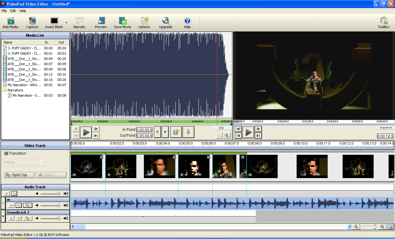 videopad video editor shadow plugin