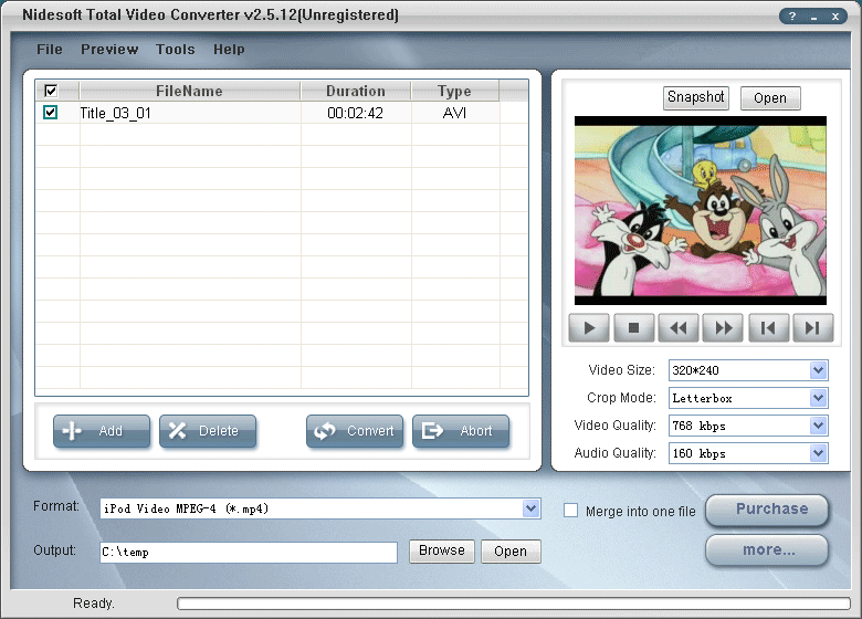 Nidesoft Total Video Converter - Screenshot #1