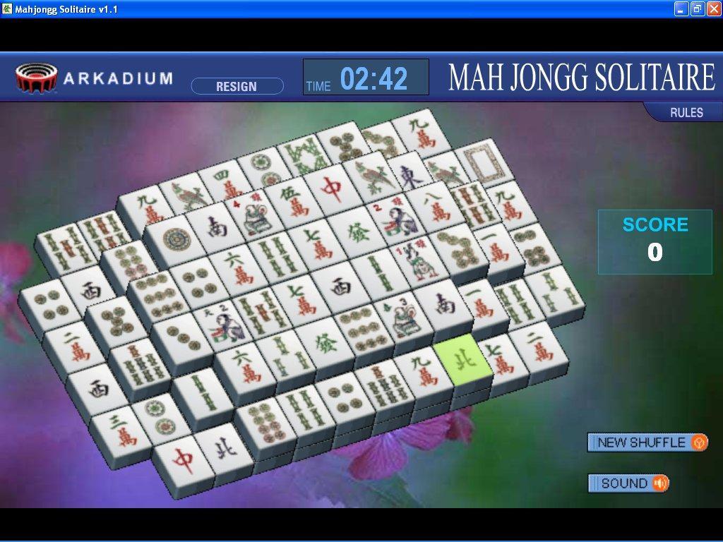 mahjongg solitaire games