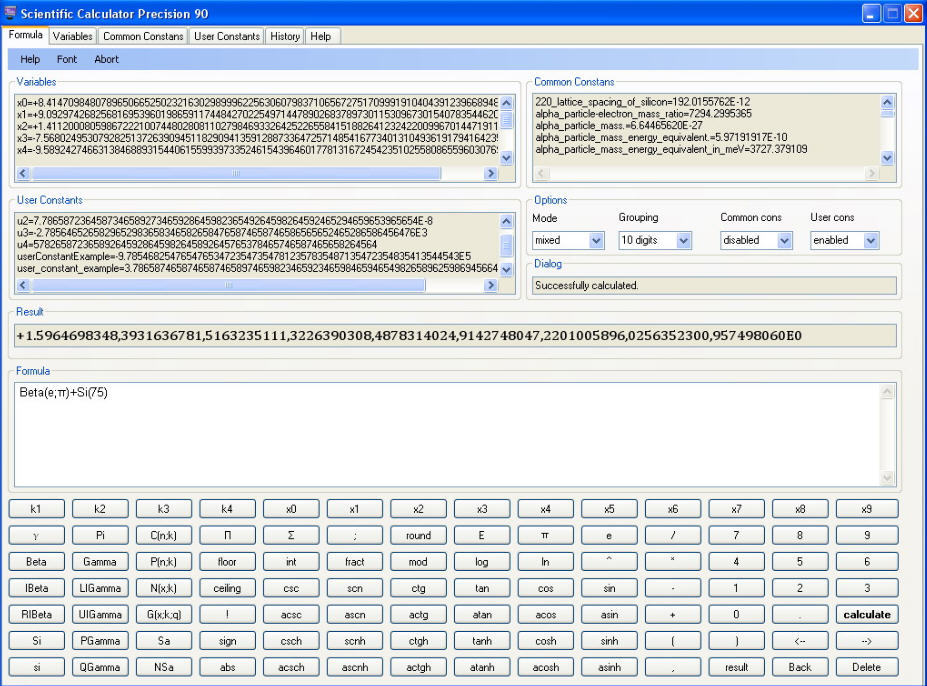 ScientificCalculatorPrecision90 - Screenshot #1