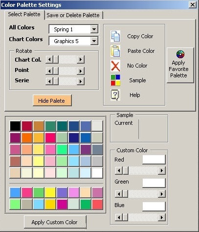 Color Palette for Excel download for free - SoftDeluxe