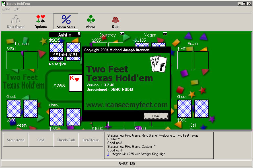 Two Feet Texas Hold Em - Screenshot #2