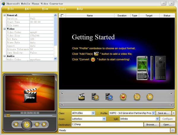 3herosoft Mobile Phone Video Converter - Screenshot #7