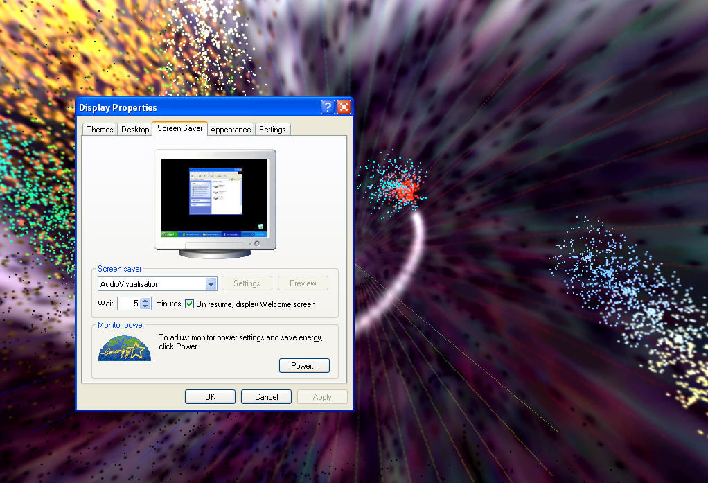 Audio Visualisation Screen Saver - Screenshot #1