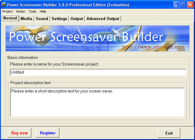 Power Screensaver Builder Professional Edition - Screenshot #1