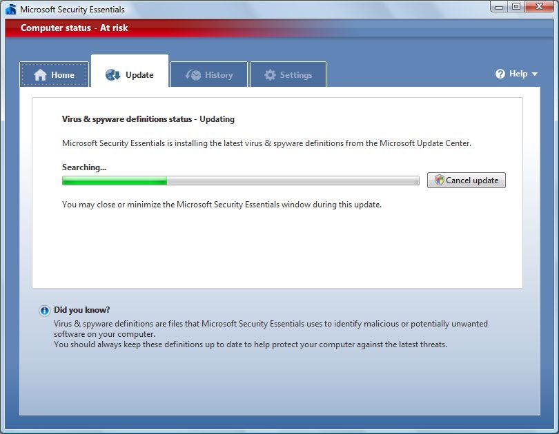 Microsoft Security Essentials - Screenshot #22