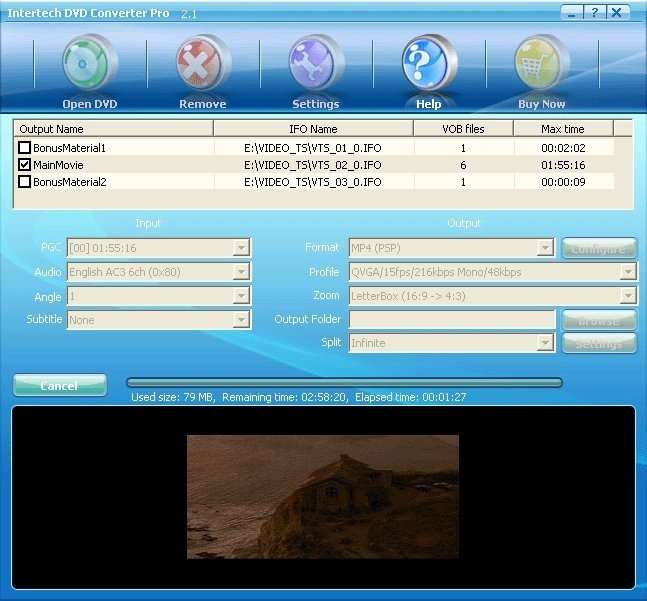 Intertech DVD Converter Pro - Screenshot #1