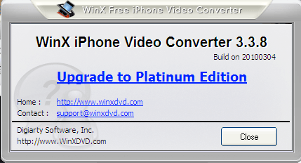 WinX Free iPhone Video Converter - Screenshot #1
