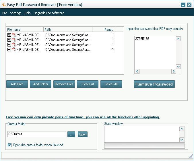 Easy Pdf Password Remover Free download for free - SoftDeluxe