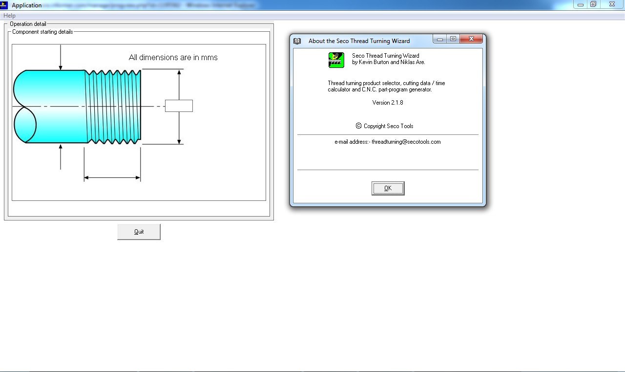 Seco Thread Turning Wizard latest version - Get best Windows software