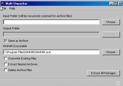 Multi Unpacker - Screenshot #1