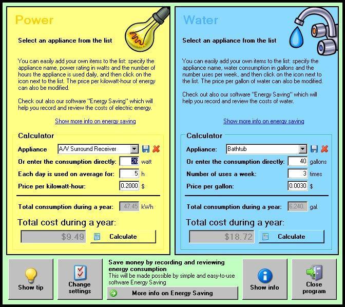 Energy Costs Calculator download for free SoftDeluxe