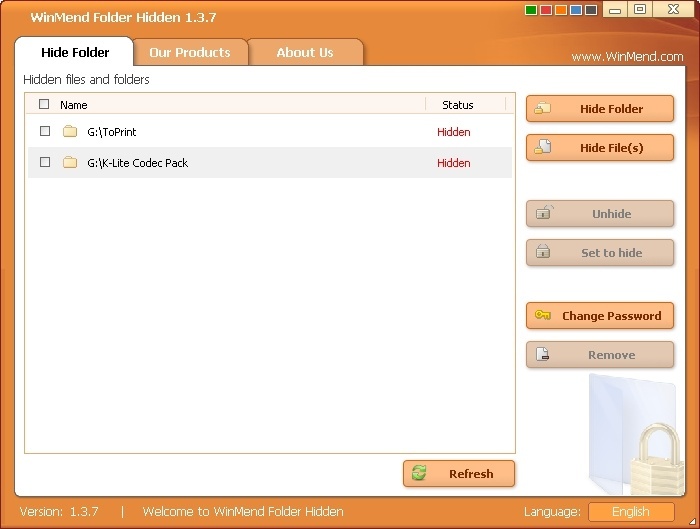 WinMend Folder Hidden - Screenshot #13