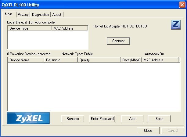 PL-100 Configuration Utility - Screenshot #1