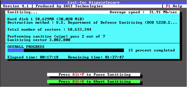 East-Tec DisposeSecure - Screenshot #6