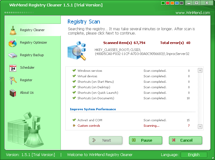WinMend Registry Cleaner - Screenshot #5