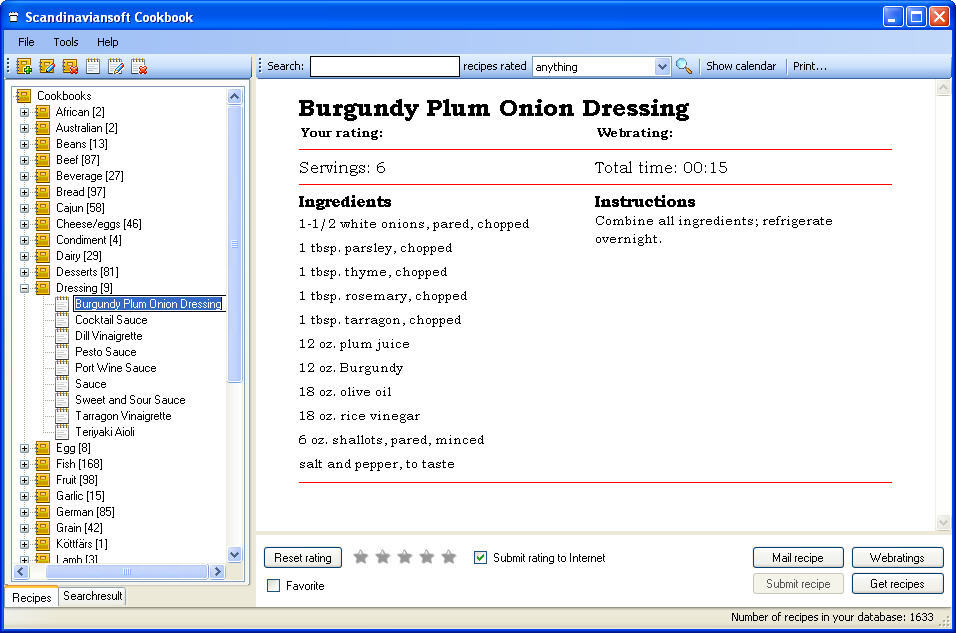 Scandinaviansoft Cookbook - Screenshot #1