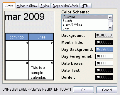 HTML Calendar Maker Pro - Screenshot #4