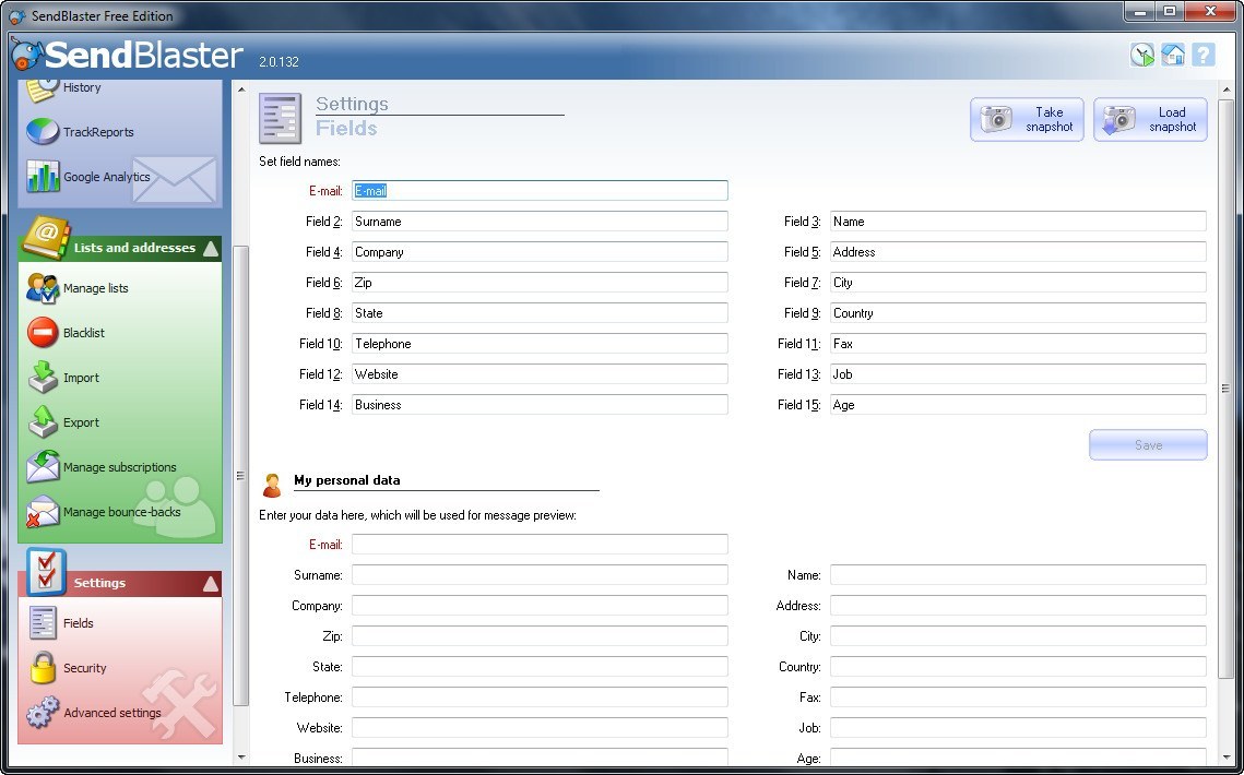 SendBlaster - Screenshot #7