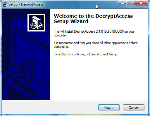 DecryptAccess latest version - Get best Windows software
