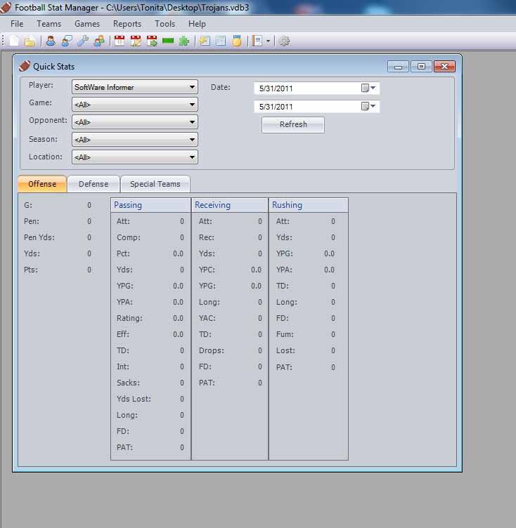 Football Stat Manager download for free SoftDeluxe