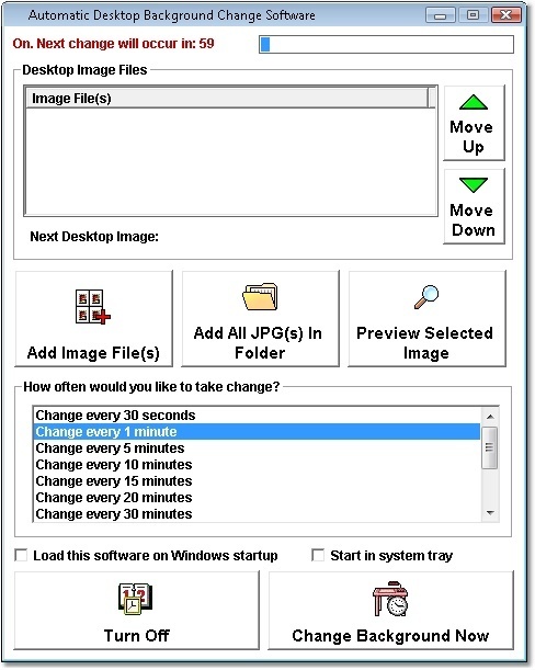 Automatic Desktop Background Change Software - Screenshot #1