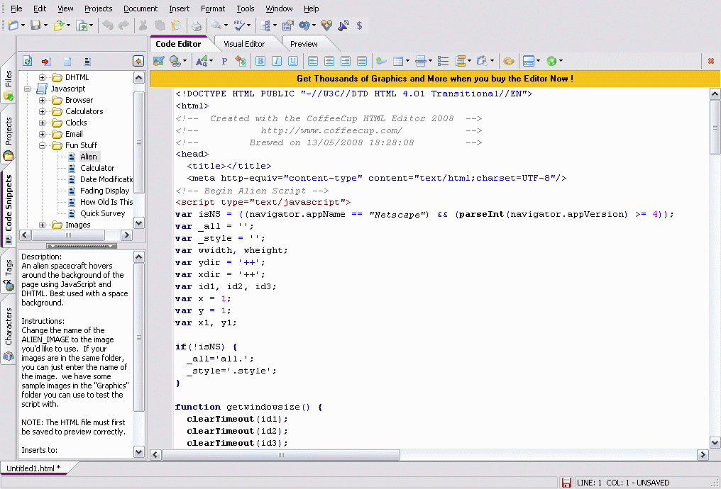 CoffeeCup HTML Editor latest version - Get best Windows software