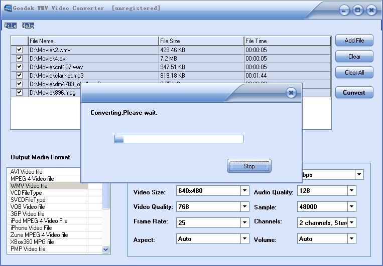 GoodOk WMV Video Converter - Screenshot #1