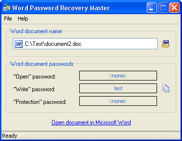 Word Password Recovery Master - Screenshot #13
